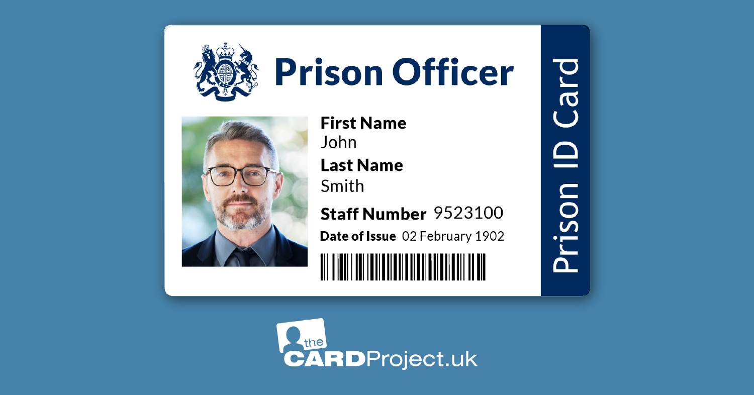 Prison Officer ID Card, Cosplay, Film and Television Prop (FRONT)